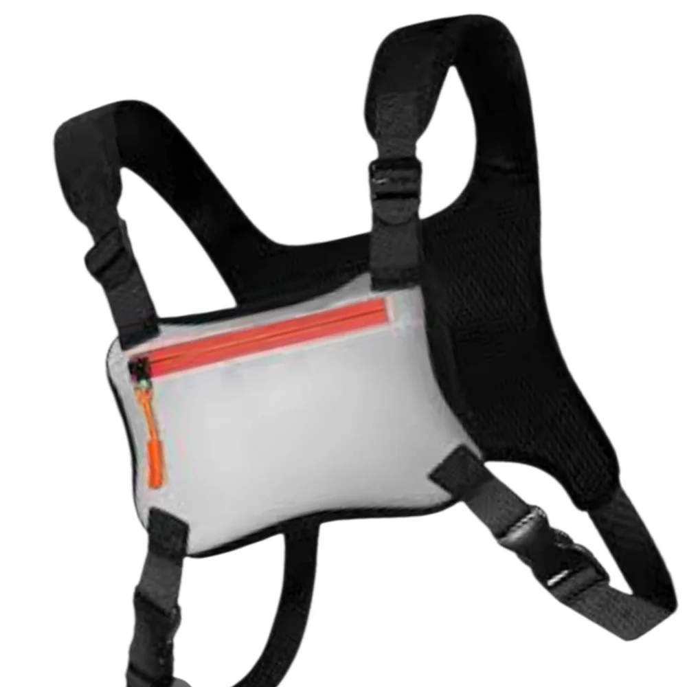 Stylish Black reflective Harness Bag running hiking vest  festival