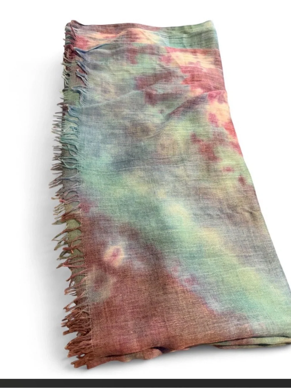 Lightweight Tie-Dye Pastel Scarf - Multicolor