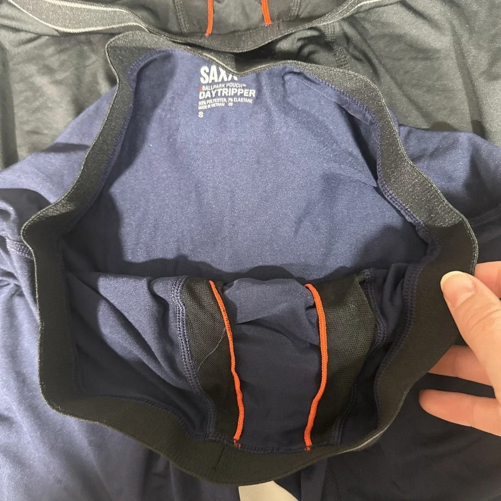 NEW $68 Saxx [ 2PC Small ] Daytripper‎ Comfort Stretch (2 Pack) Black Blue U1699