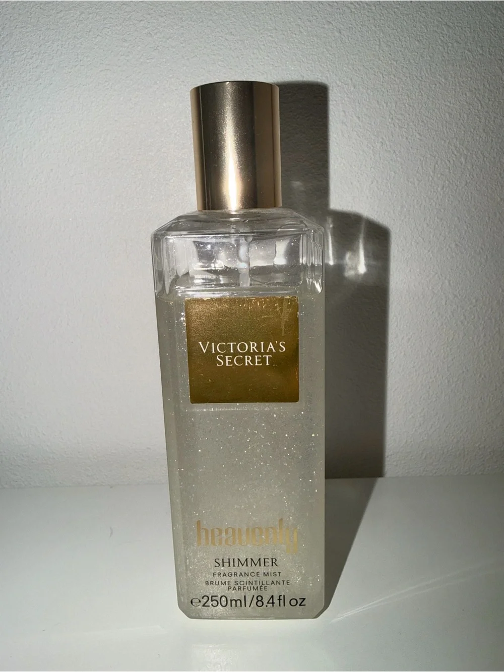 Victoria's Secret Shimmer Fragrance Mist - Clear with Gold Accents