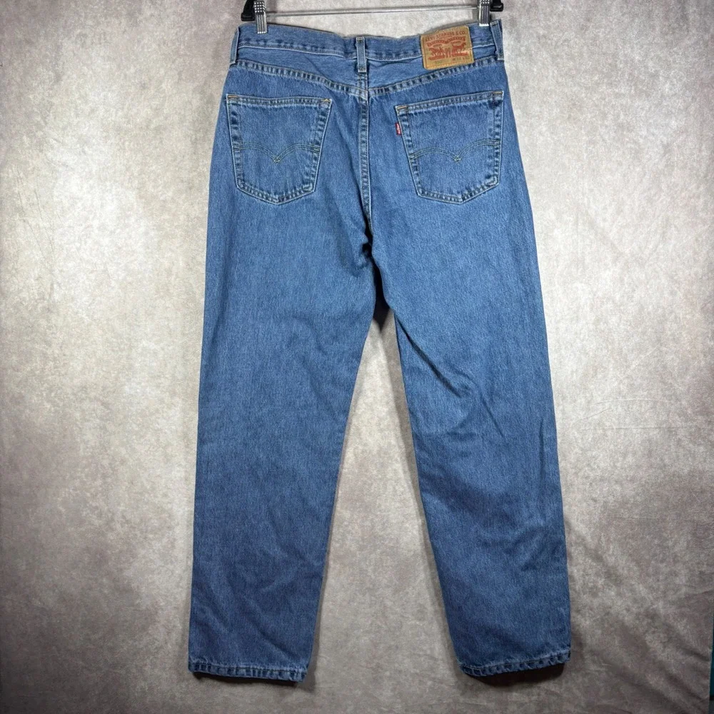 Levi Jeans Mens 34 Blue 550 Relaxed Fit Tapered Leg Medium Wash Denim Everyday