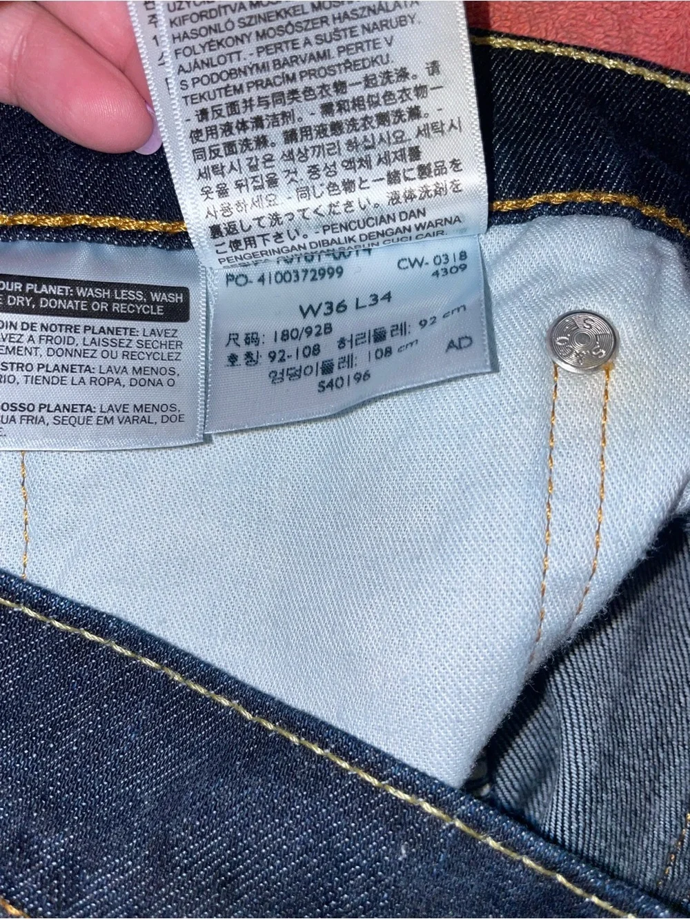Levis 541 Athletic Taper Jeans Mens 36 x 34 Dark Wash Indigo Blue Denim pants