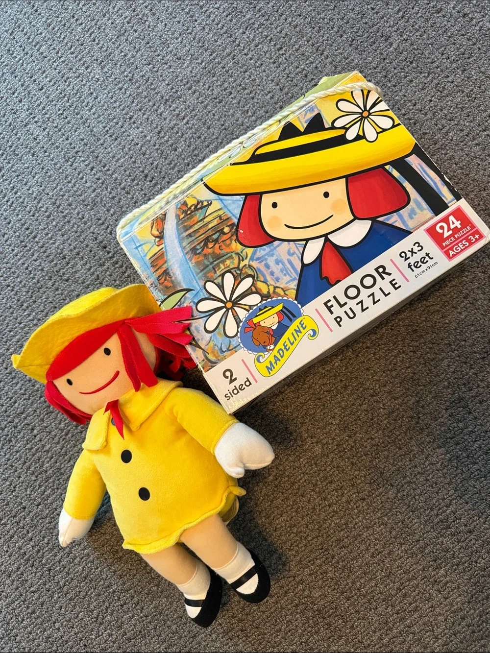 Madeline Floor Puzzle 2x3 two sided 24 piece and doll
