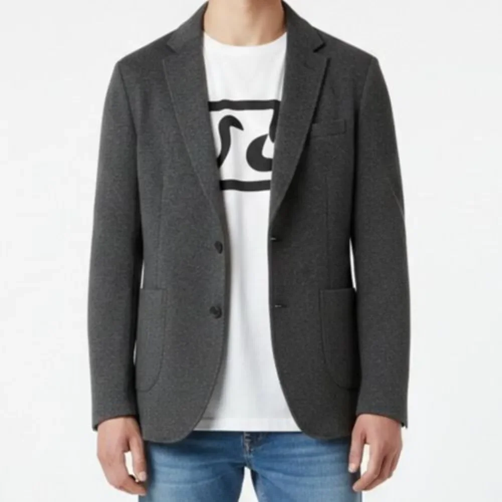 NEW Artefact Knit Blazer Heathered Blue Men Size Medium Jacket Academia Preppy