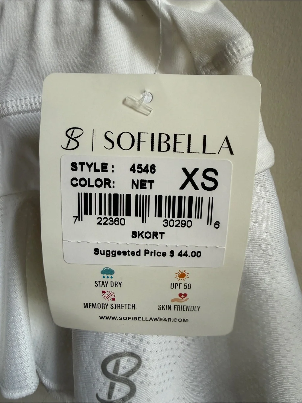 Sofibella Assymetrical Mesh Insert Ruffle Skort/Top Tennis Set, MSRP $78, XS