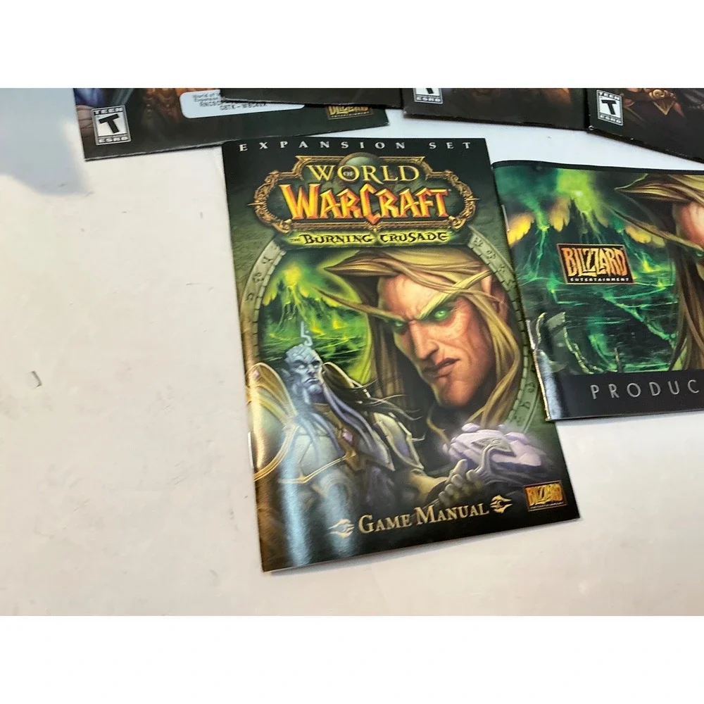 Blizzard World of Warcraft Burning Crusade PC Big Box Game Lot‎ Vintage 2000s