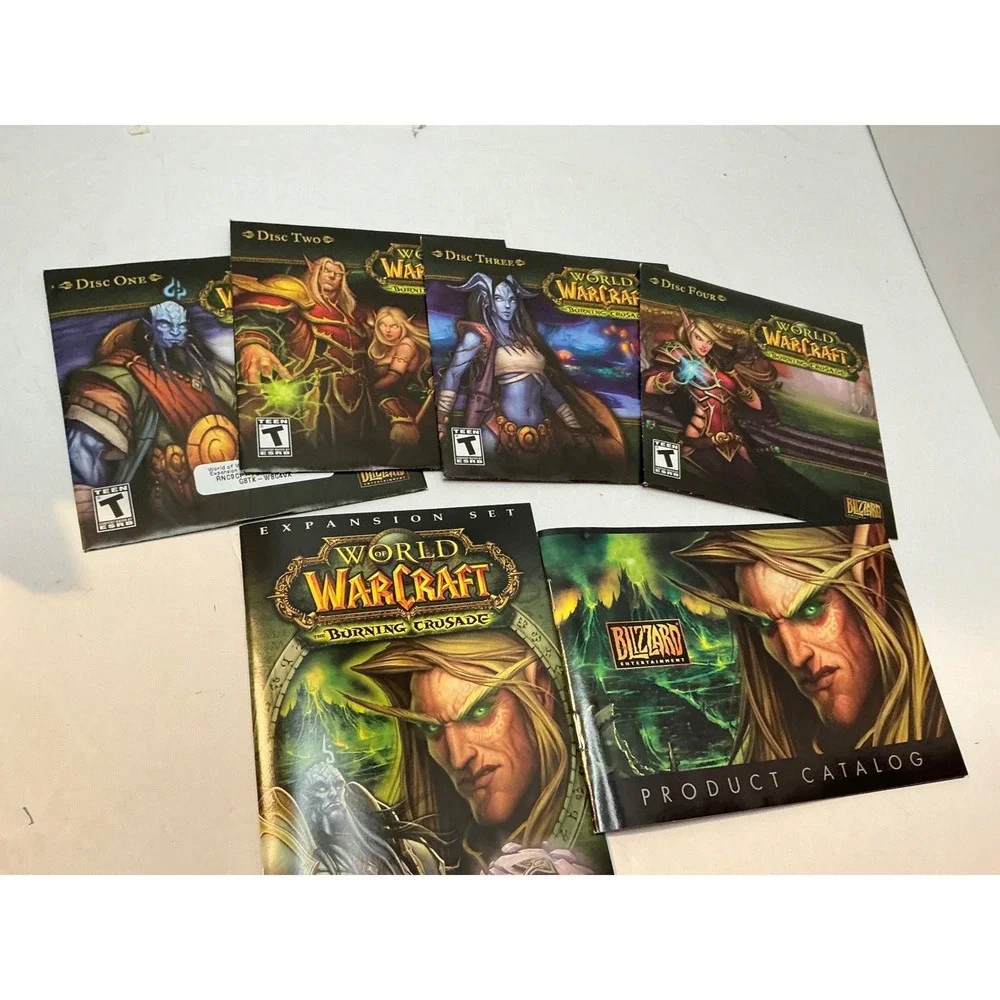 Blizzard World of Warcraft Burning Crusade PC Big Box Game Lot‎ Vintage 2000s