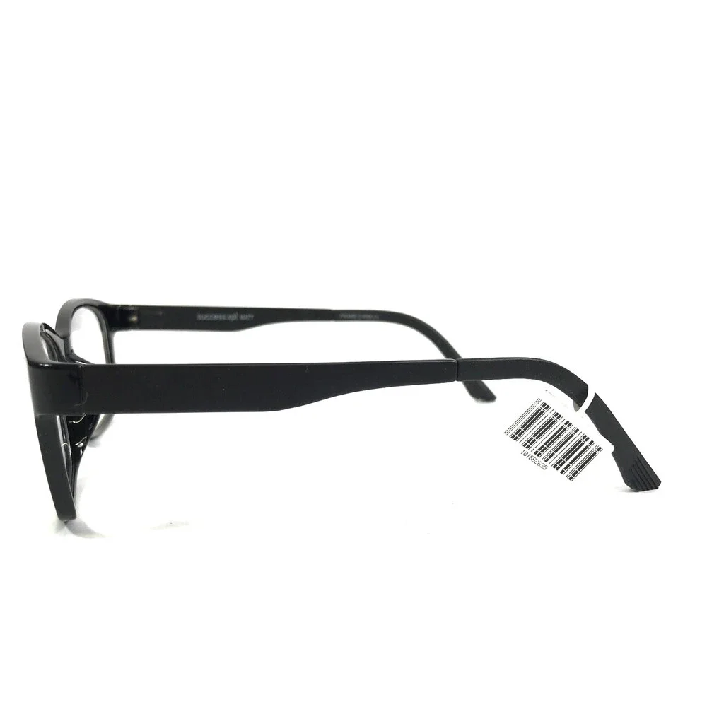 Success Eyeglasses Frames MATT BLACK Matte Black Rectangle Full Rim 55-16-140