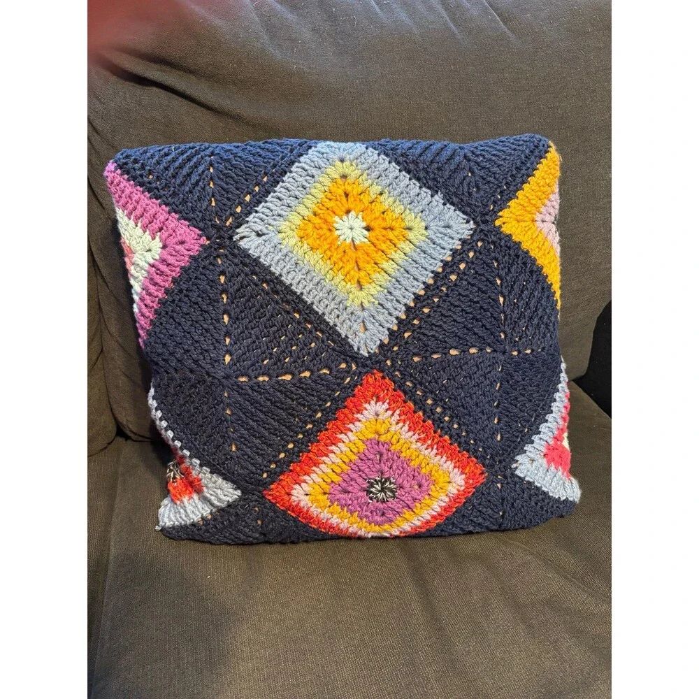 Handmade crochet throw