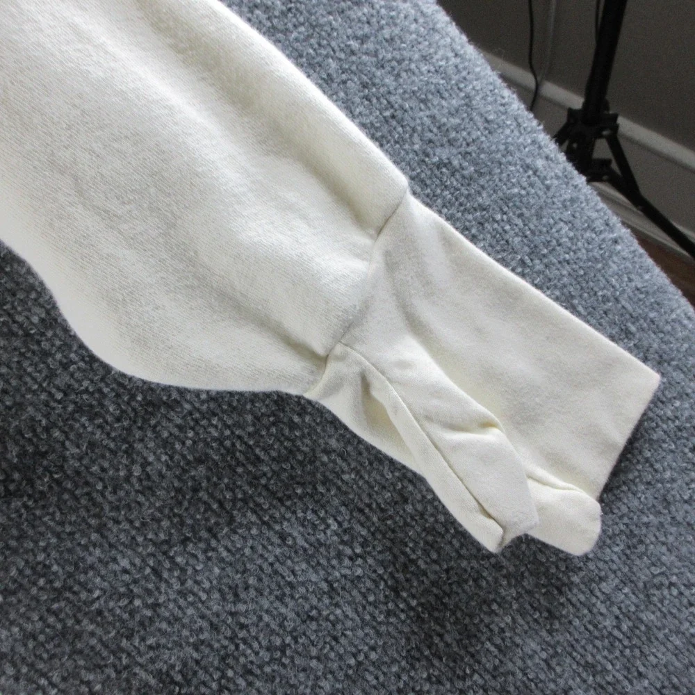 VINTAGE Polo Ralph Lauren Sweatshirt Mens XL White Fleece Crew Neck Pullover 90s