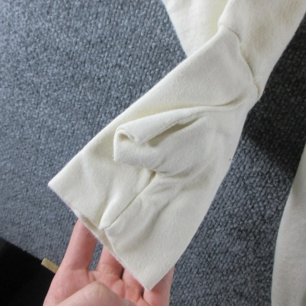 VINTAGE Polo Ralph Lauren Sweatshirt Mens XL White Fleece Crew Neck Pullover 90s