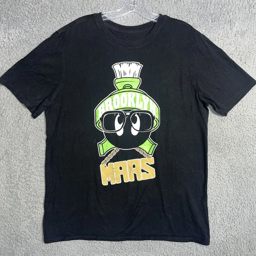 Jordan x Marvin The Martian T Shirt Men's Sz L Black Brooklyn Mars Spike Lee Tee