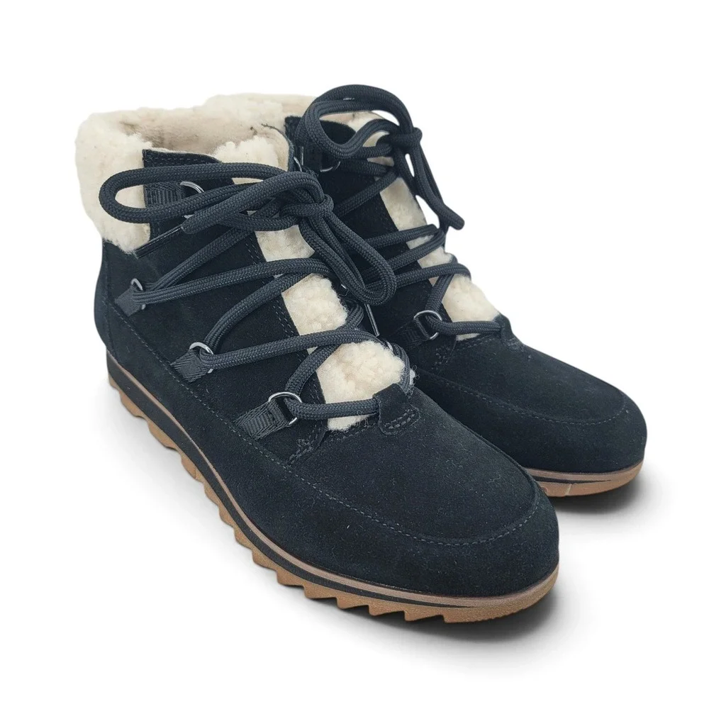 Sorel black suede