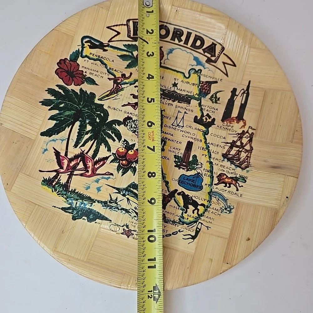 Vintage Florida Landmark‎ Bambo Tray STORAGE UNIT
