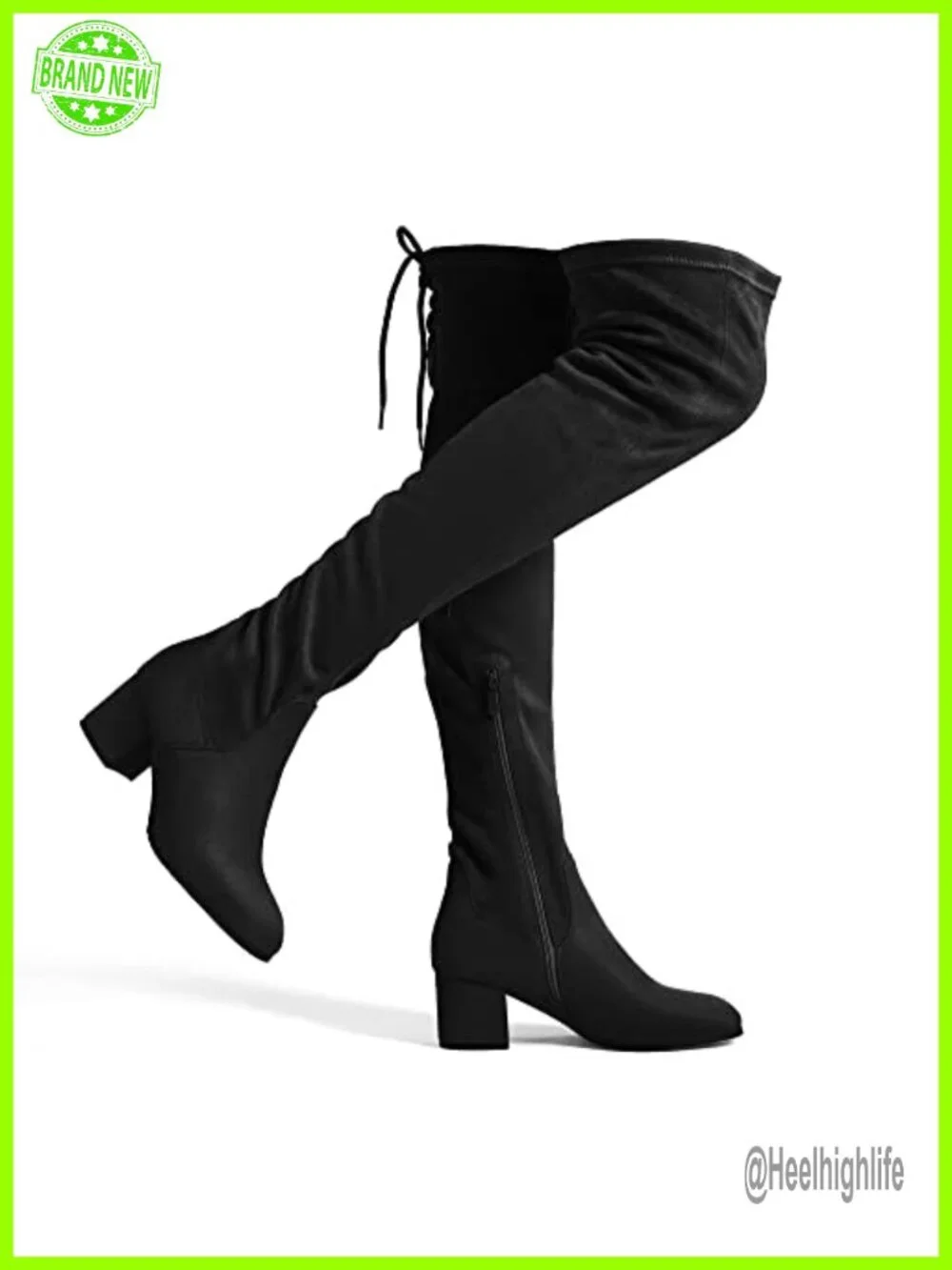 Over the Knee Thigh High Chunky Heel Boots Long Stretch Sexy Fall Boots