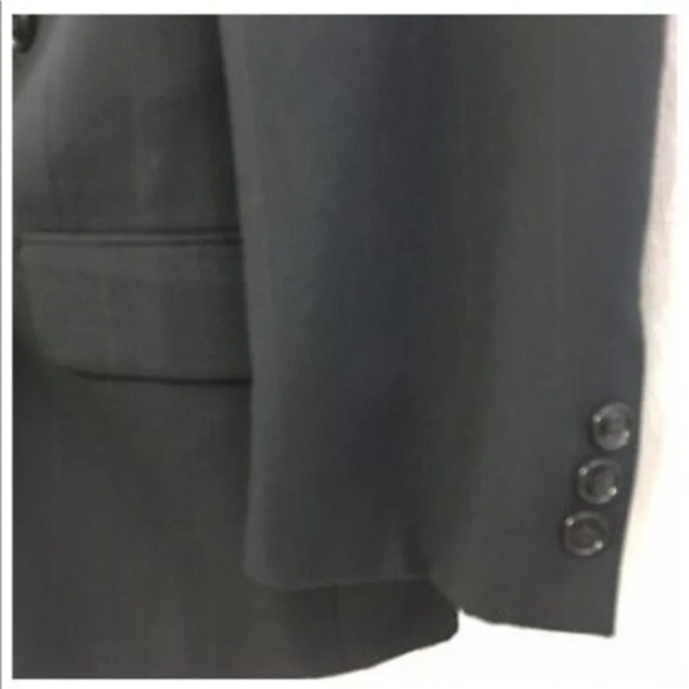 Paulo Solari Suit Jacket Double Breasted Pinstripe Wool Blazer Mens 42S Athletic