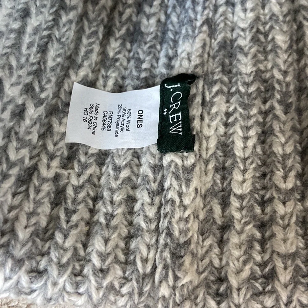 J.Crew knit beanie puff ball neutral feminine gorpcore preppy outdoor winter