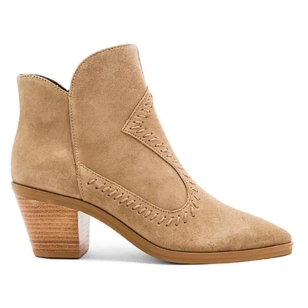 Rebecca Minkoff | Women’s taupe oiled suede Lulu ankle booties inside zip sz 7.5