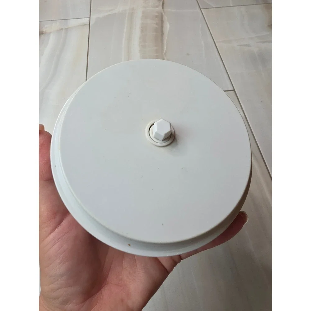 The Pampered‎ Chef Manual Food Processor 3 Cup White Hand Crank Chopper 2593 A2