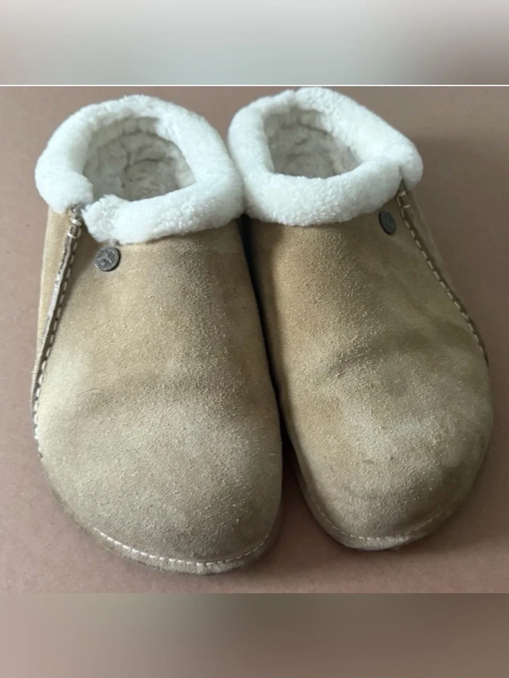 Birkenstock Zermatt Premium Clogs Slippers Shearling Size 42/ M9 /L11 Mink Suede