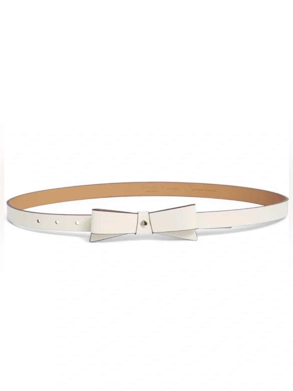 NWT kate spade Ivory Bow Leather Belt