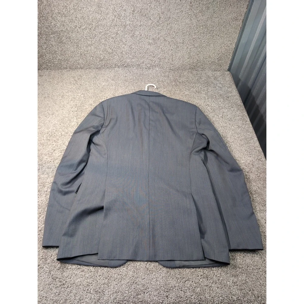 BOSS Hugo Boss Men's Dark Grey‎ Pinstripe Suit Jacket Blazer 42L