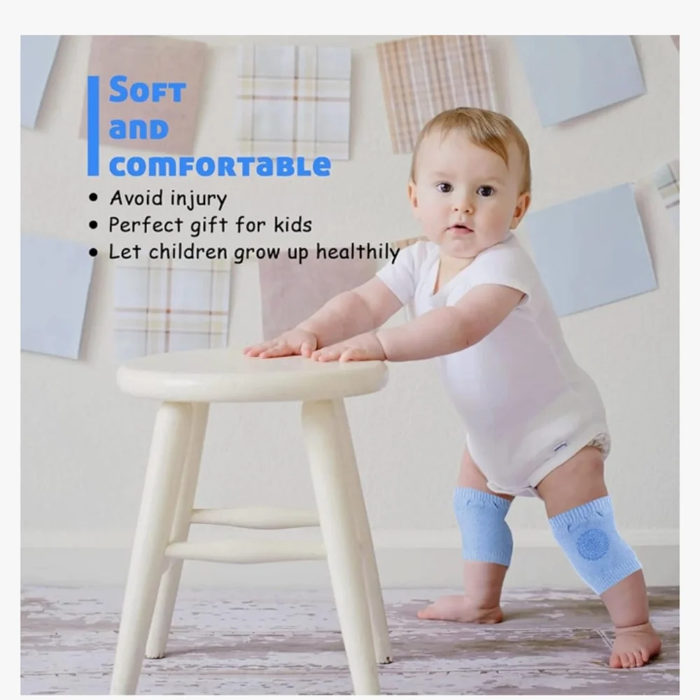 Little World Baby knee Pads for Crawling - 5‎ Pack Anti Slip Unisex