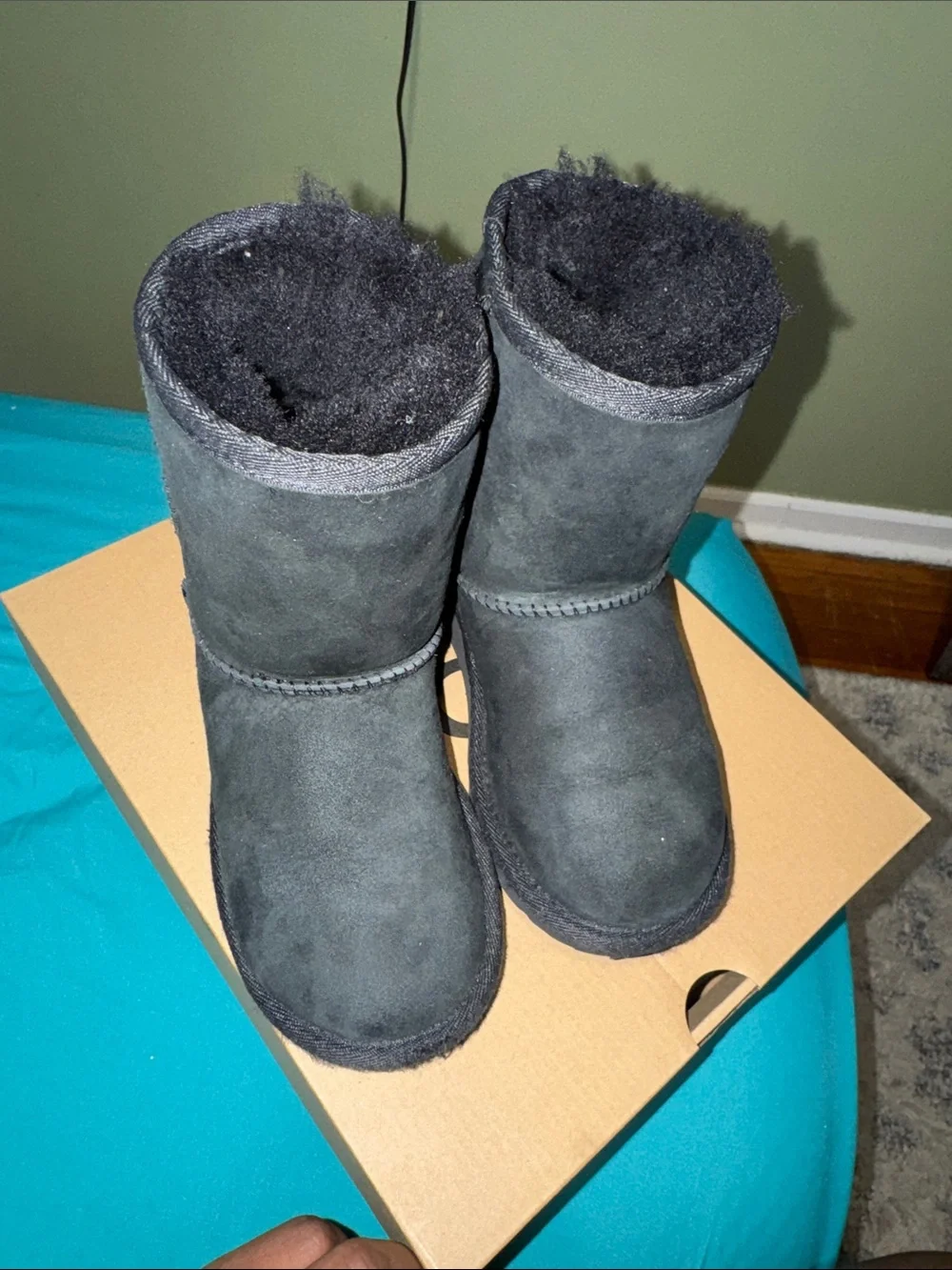 UGG Black Short  Suede Boots
