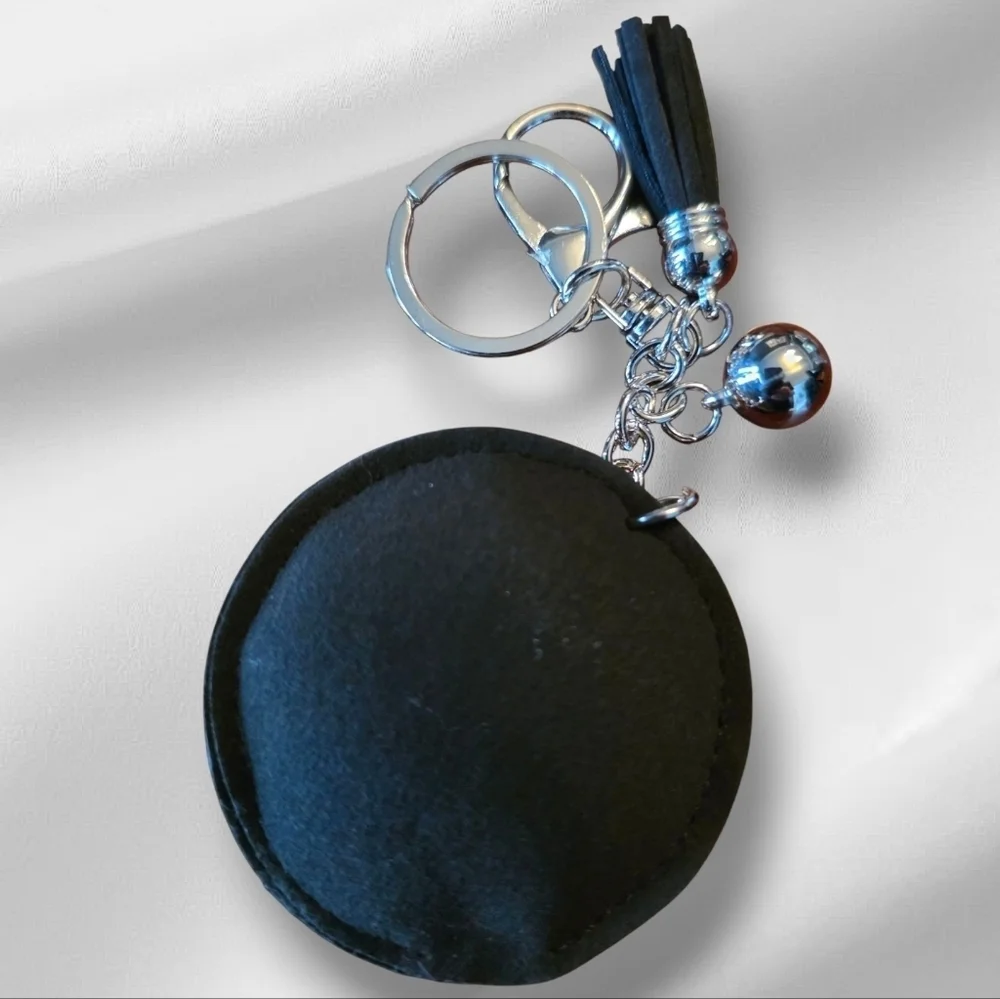 Rainbow Designer Double C Bag Charm Keychain