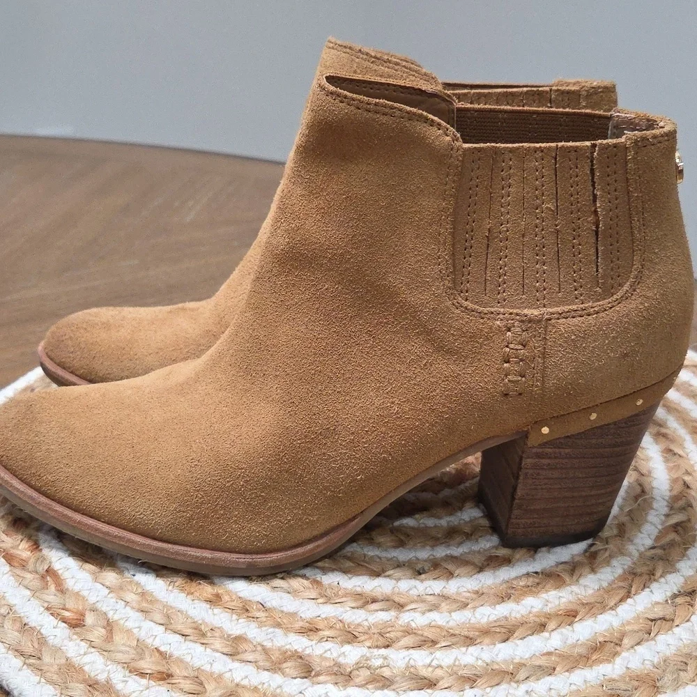 Steve Madden Tinker Leather Chunky Hell Boot In Camel, Size 9