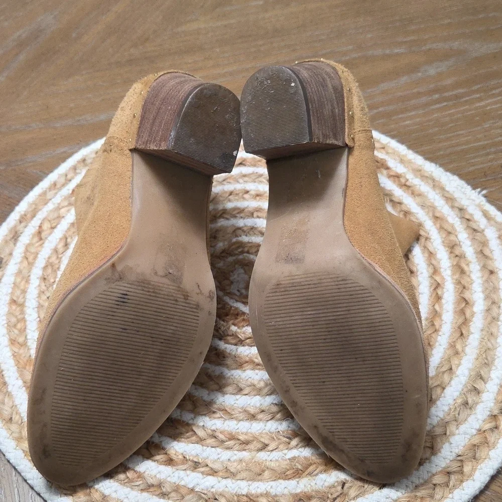 Steve Madden Tinker Leather Chunky Hell Boot In Camel, Size 9