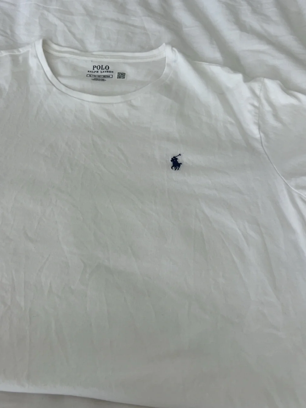 Polo by Ralph Lauren White Crewneck T-Shirt with Navy Pony