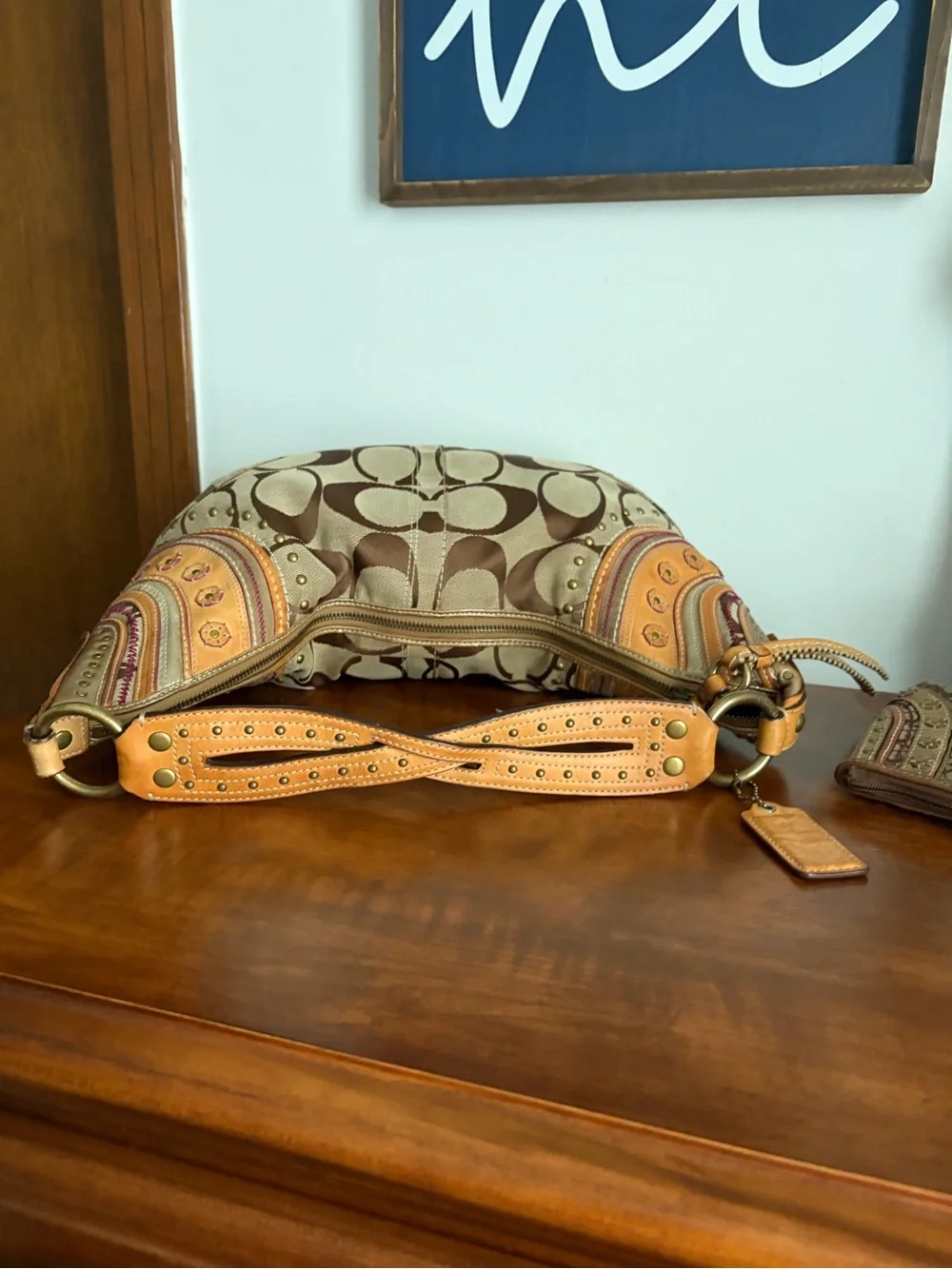Coach Mia SoHo Signature Shoulder Bag & Wristlet *READ*