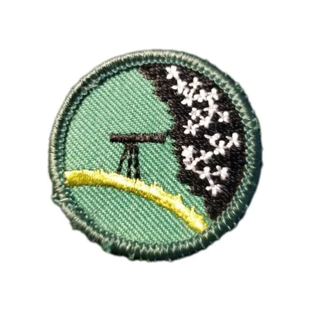 Girl Scouts SKY SEARCHER Patch Badge Green 1.5