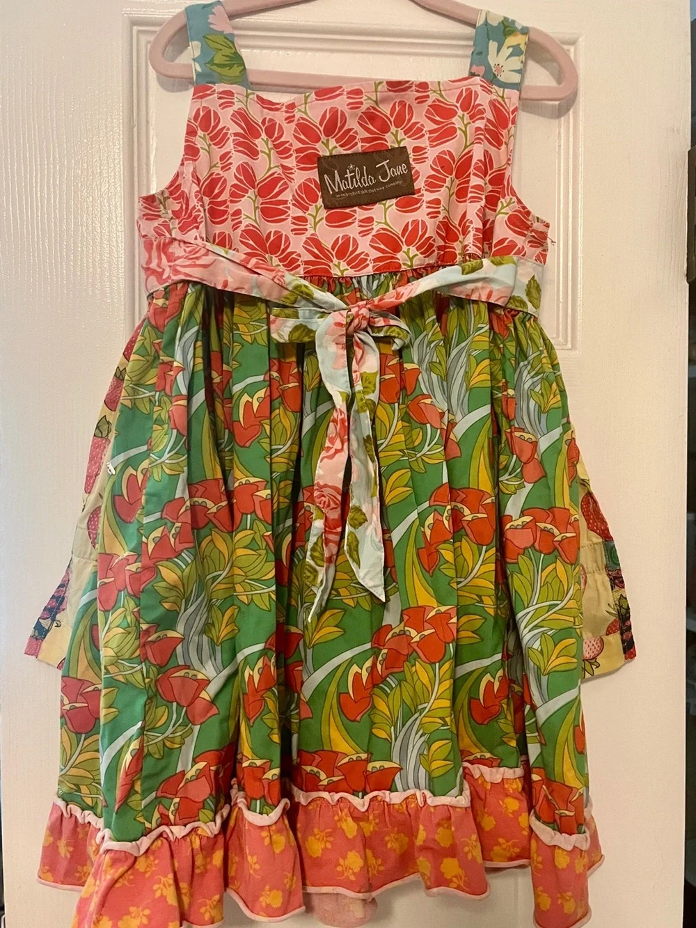 Matilda Jane Yellow Strawberry Multi-Color Tiered Sundress