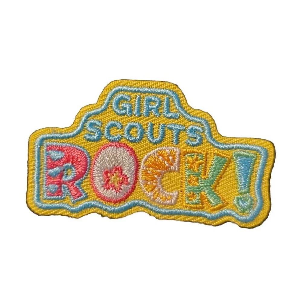Girl Scouts Rock! Patch Sew On Embroidered Fun Patch Badge