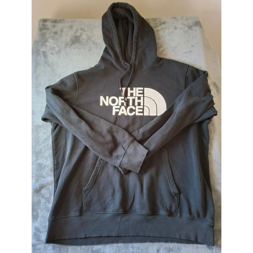 The North Face Mens Half Dome Pullover Hoodie Black XL Logo Sweatshirt NF0A4M4B