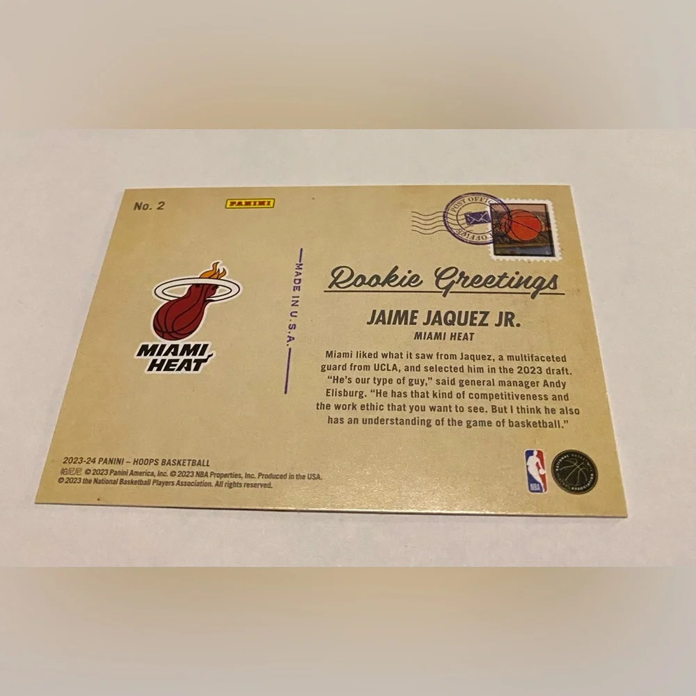 2023-24 panini Hoops Basketball Card jaime jacques