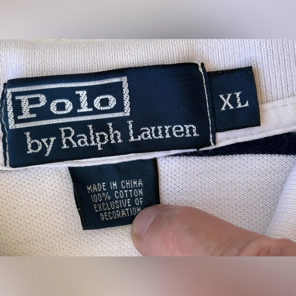 Polo by Ralph‎ Lauren Long Sleeve Pique Polo Shirt Size XL