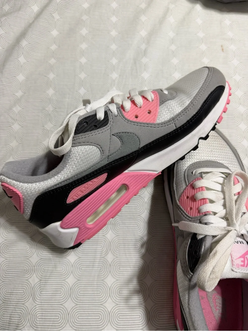 Nike White, Gray & Pink Running Shoes
