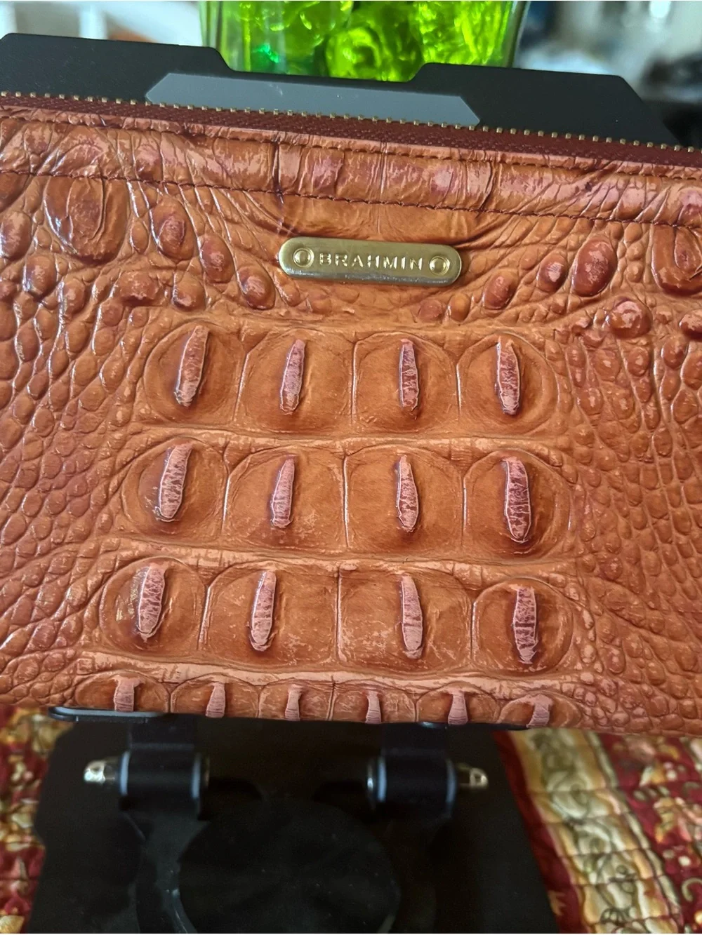 Brahmin embossed croc