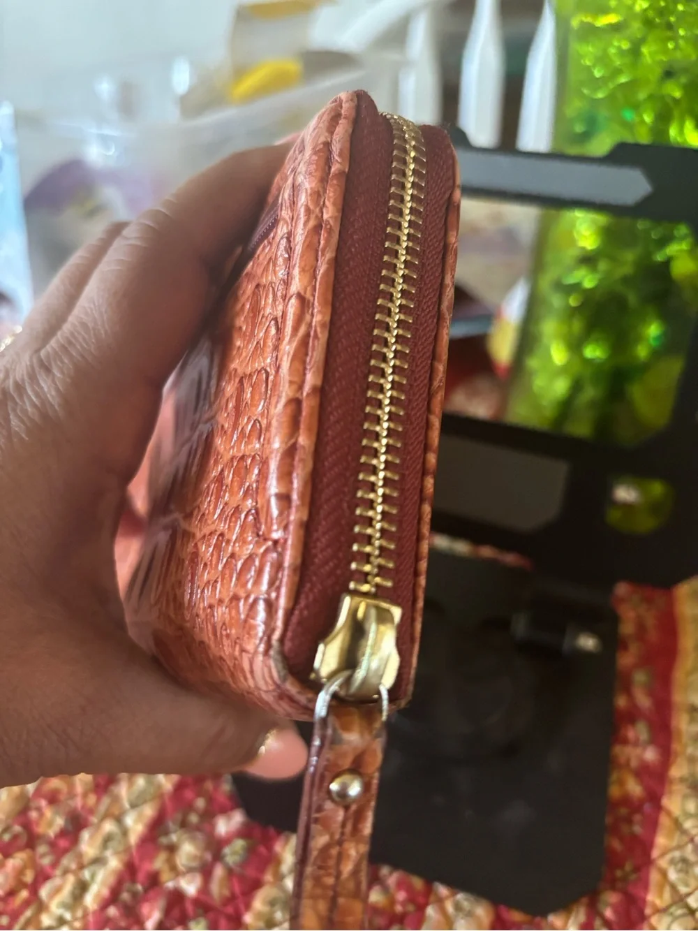 Brahmin embossed croc