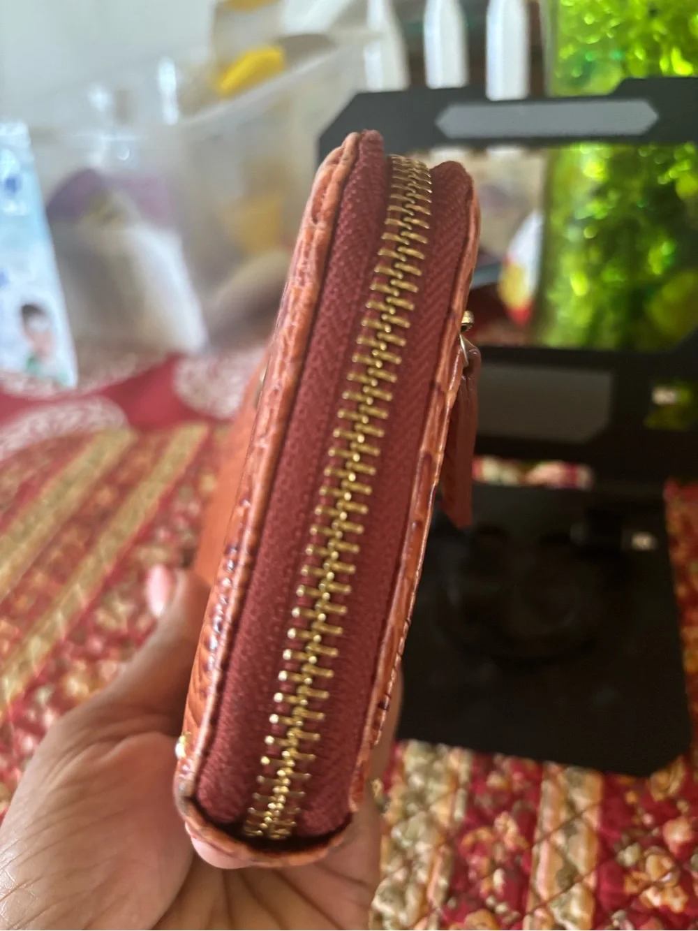 Brahmin embossed croc