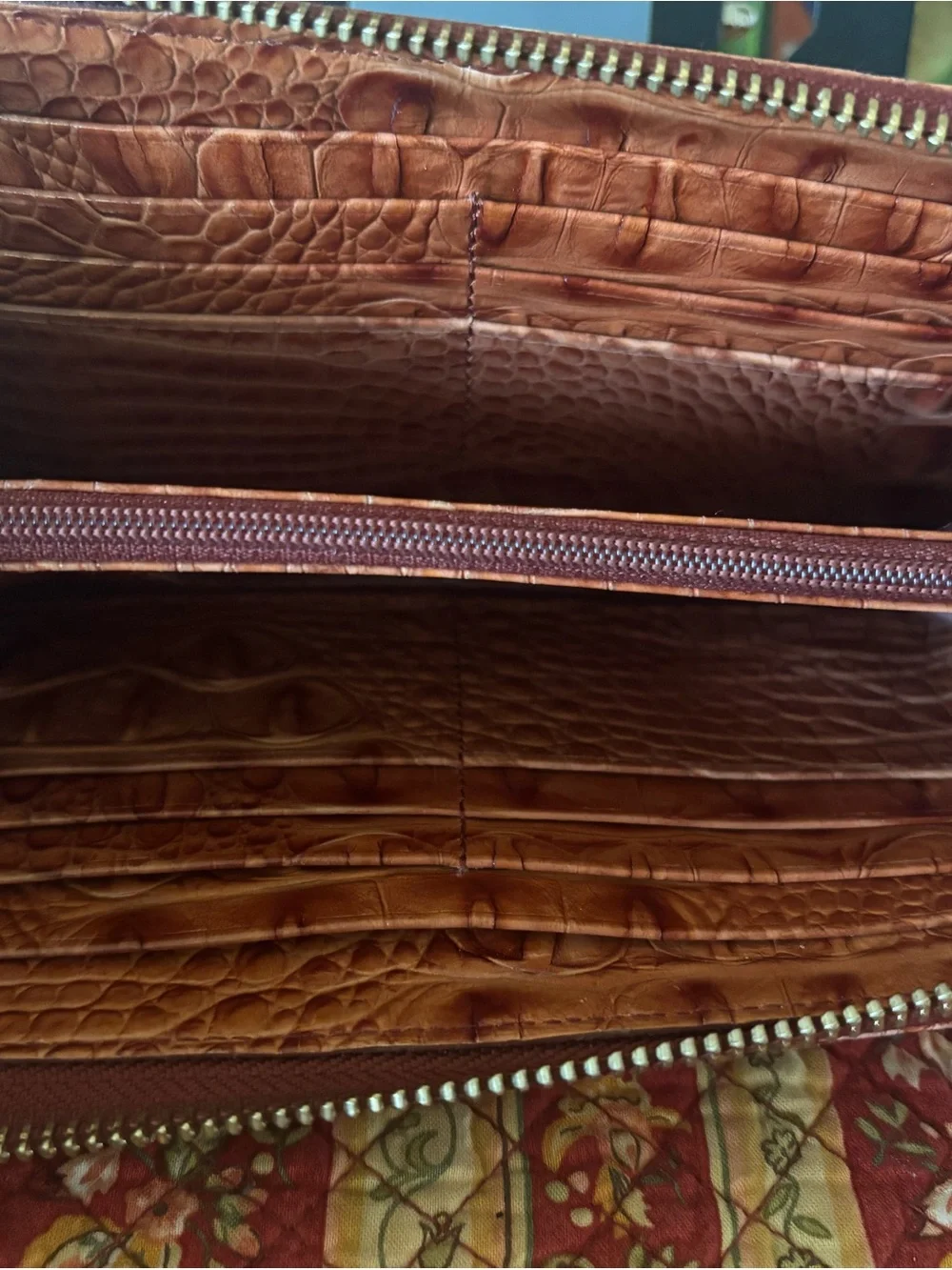 Brahmin embossed croc