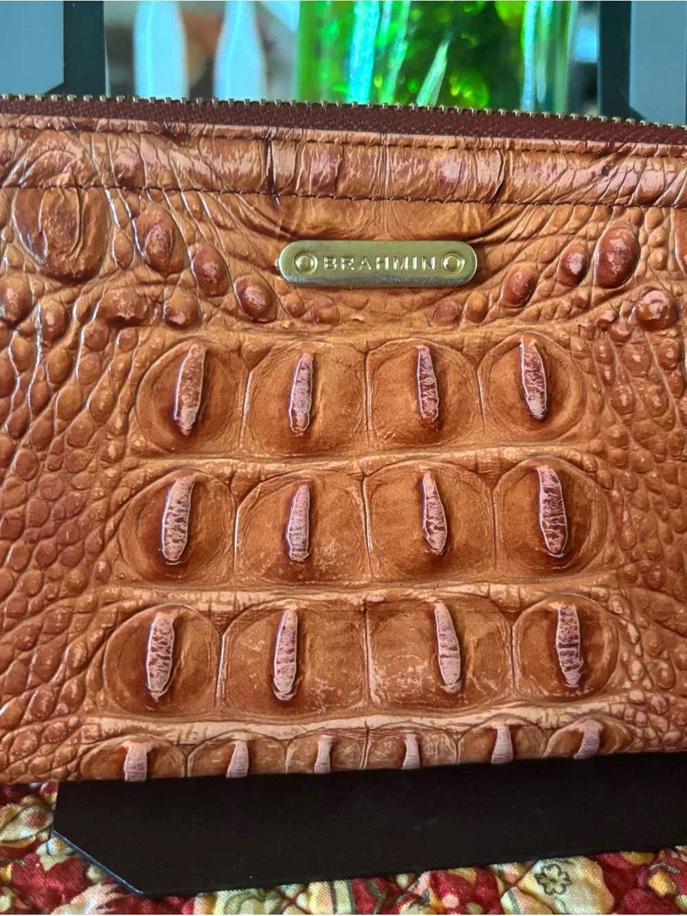 Brahmin embossed croc