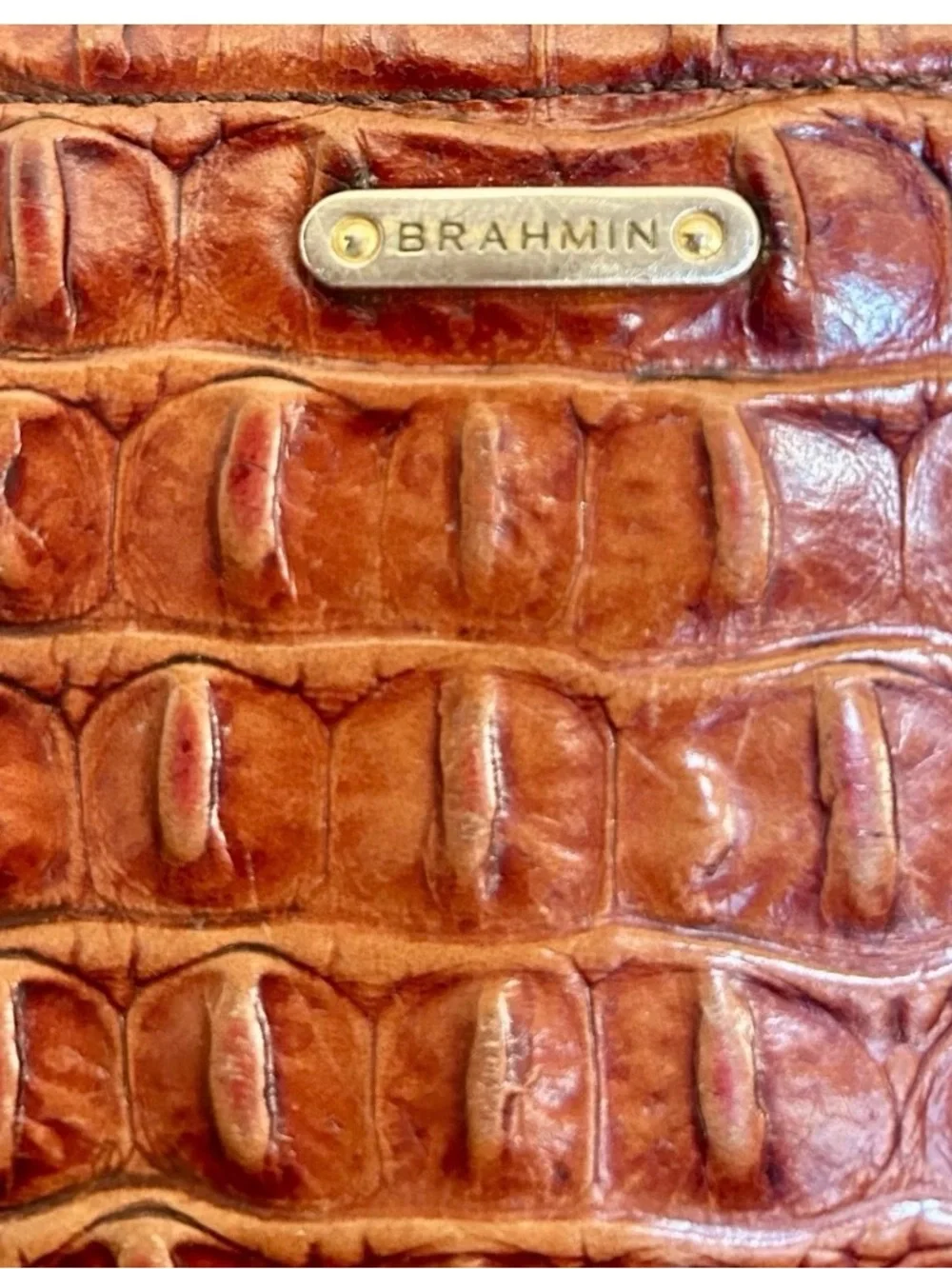 Brahmin embossed croc