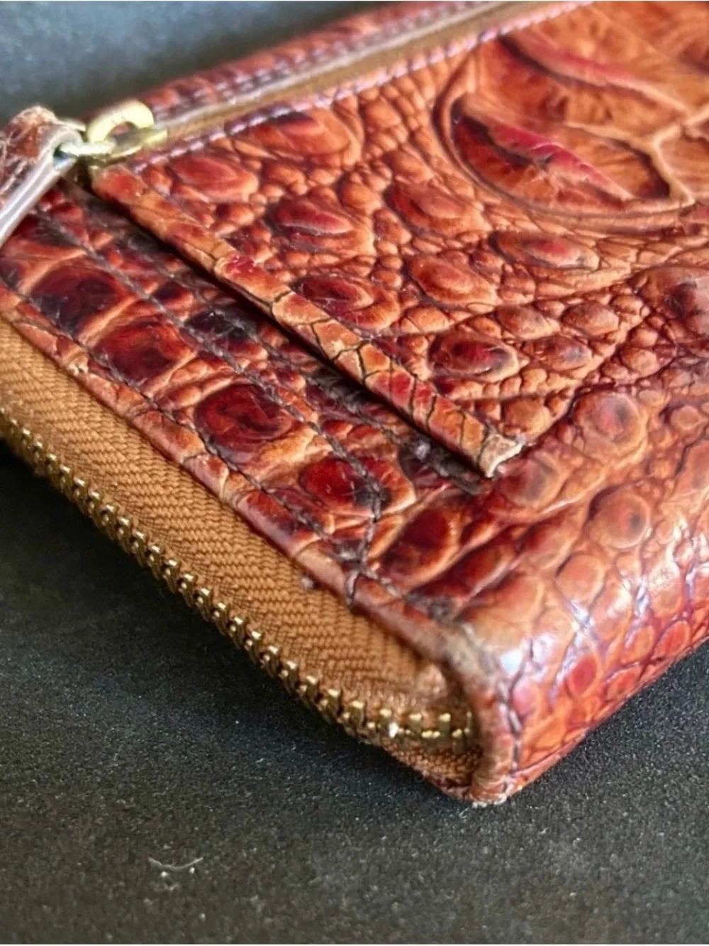Brahmin embossed croc