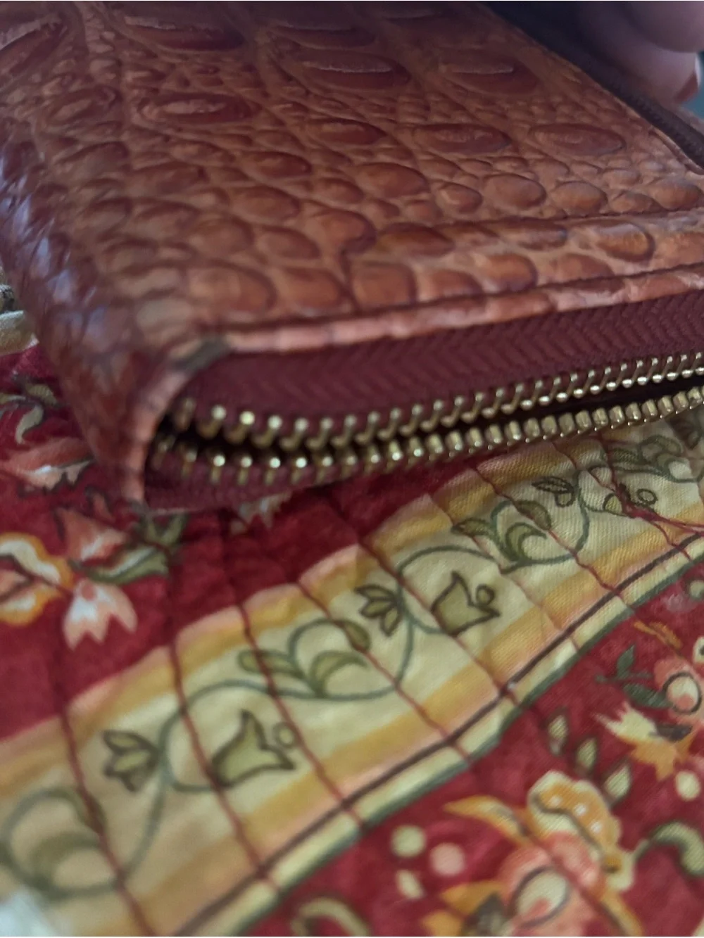 Brahmin embossed croc