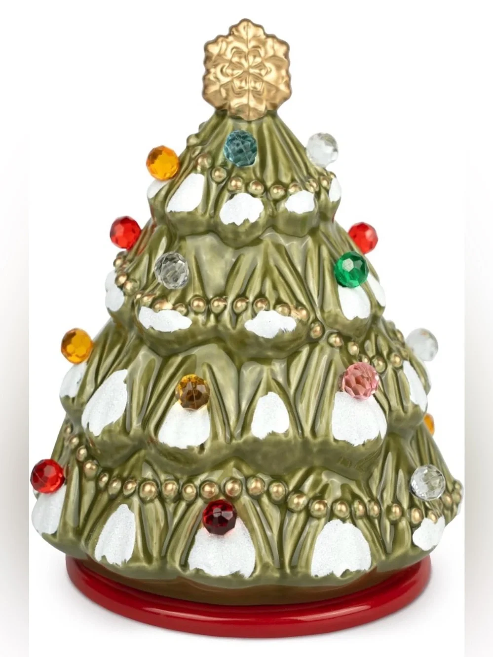 Electric Ceramic Christmas Tree Wax Melter & Nightlight Duo