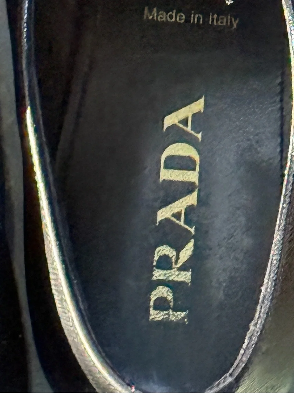 Prada polished black